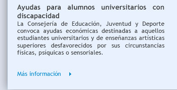 Ayudas para alumnos universitarios con discapacidad