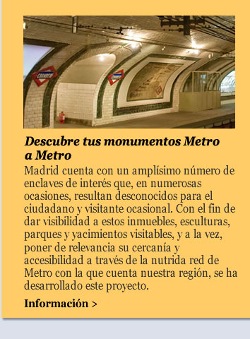 Descubre tus monumentos Metro a Metro