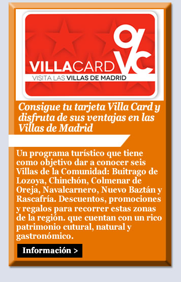 Consigue tu tarjeta Villa Card y disfruta de sus ventajas en las Villas de Madrid