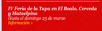 IV Edición de la Feria de la Tapa en El Boalo, Cerceda y Mataelpino
