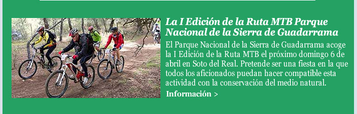 La I Edición de la Ruta MTB Parque Nacional de la Sierra de Guadarrama
