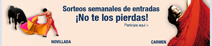 Sorteos semanales de entradas. ¡No te los pierdas!