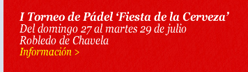 I Torneo de Pádel 'Fiesta de la Cerveza'
