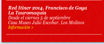 Red Itiner 2014. Francisco de Goya. La Tauromaquia
