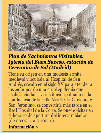 Plan de Yacimientos Visitables: Iglesia del Buen Suceso, estación de Cercanías de Sol (Madrid)