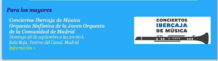 Conciertos Ibercaja de Música. Orquesta Sinfónica de la Joven Orquesta de la Comunidad de Madrid.