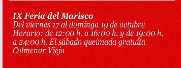 IX Feria del Marisco