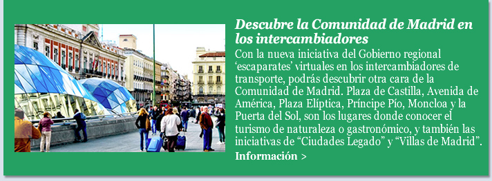 Descubre la Comunidad de Madrid en los intercambiadores