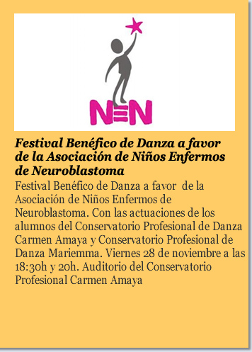 Festival Benéfico de Danza a favor  de la Asociación de Niños Enfermos de Neuroblastoma