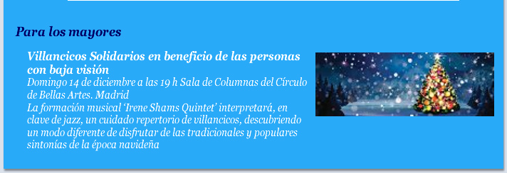 Villancicos Solidarios en beneficio de las personas con baja visión