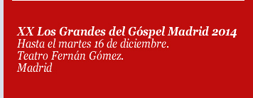 XX Los Grandes del Góspel Madrid 2014