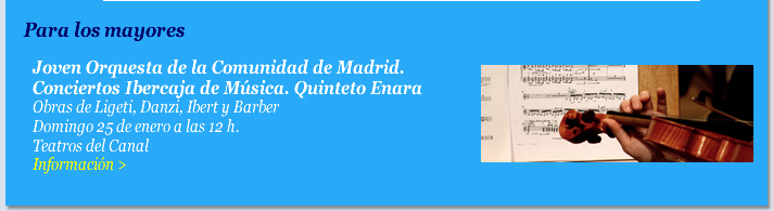 Joven Orquesta de la Comunidad de Madrid. Conciertos Ibercaja de Música. Quinteto Enara