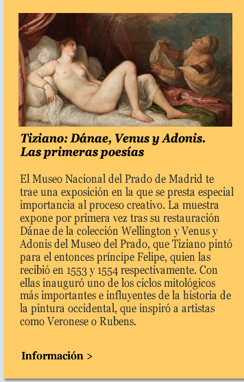 Tiziano: Dánae, Venus y Adonis. Las primeras poesías