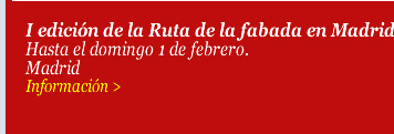 I edición de la Ruta de la fabada en Madrid