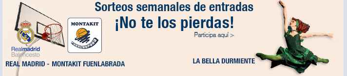 Sorteos semanales de entradas. ¡No te los pierdas!