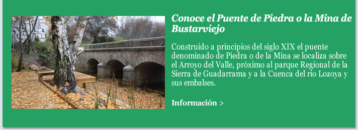 Conoce el Puente de Piedra o la Mina de Bustarviejo