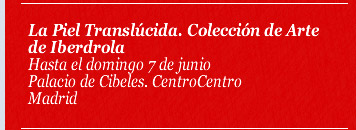 La Piel Translúcida. Colección de Arte de Iberdrola. Hasta el domingo 7 de junio. Palacio de Cibeles. CentroCentro. Madrid 