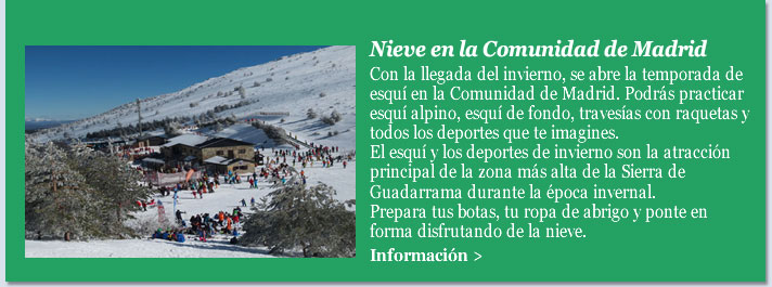 Nieve en la Comunidad de Madrid