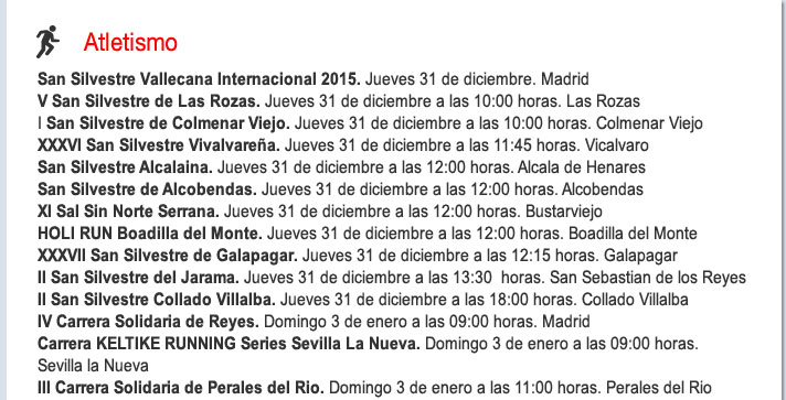 Agenda deportiva