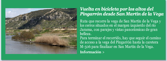 Vuelta en bicicleta por los altos del Pingarrón desde San Martín de la Vega