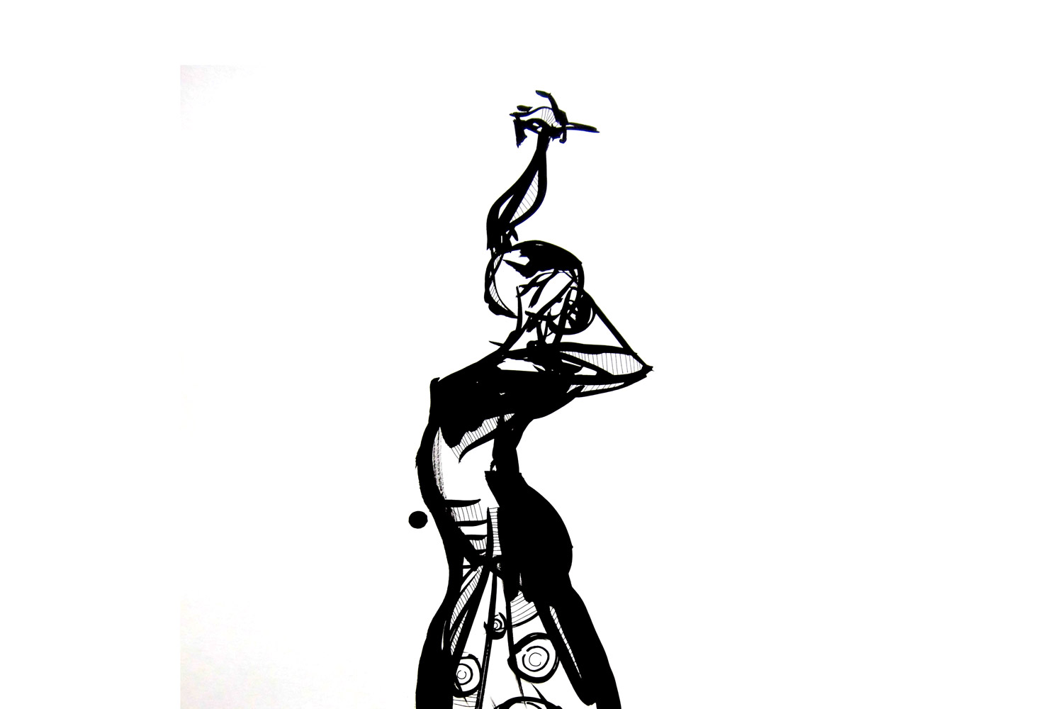 El flamenco con tinta china